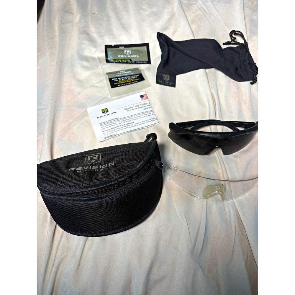 Revision Sawfly U.S. Military Half Frame Anti-Fog Glasses Kit Clear/Gray
